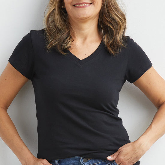 Women's Organic V-Neck T-Shirt and Top | Fair Indigo
