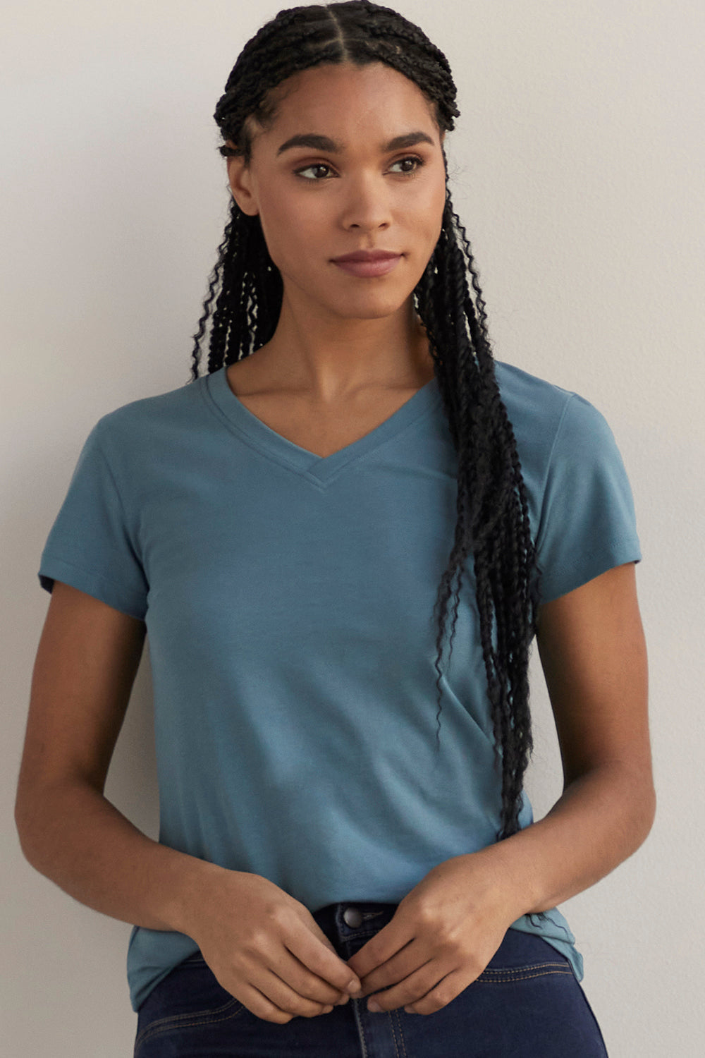 Women's Organic V-neck T-shirt (Discontinued Color)