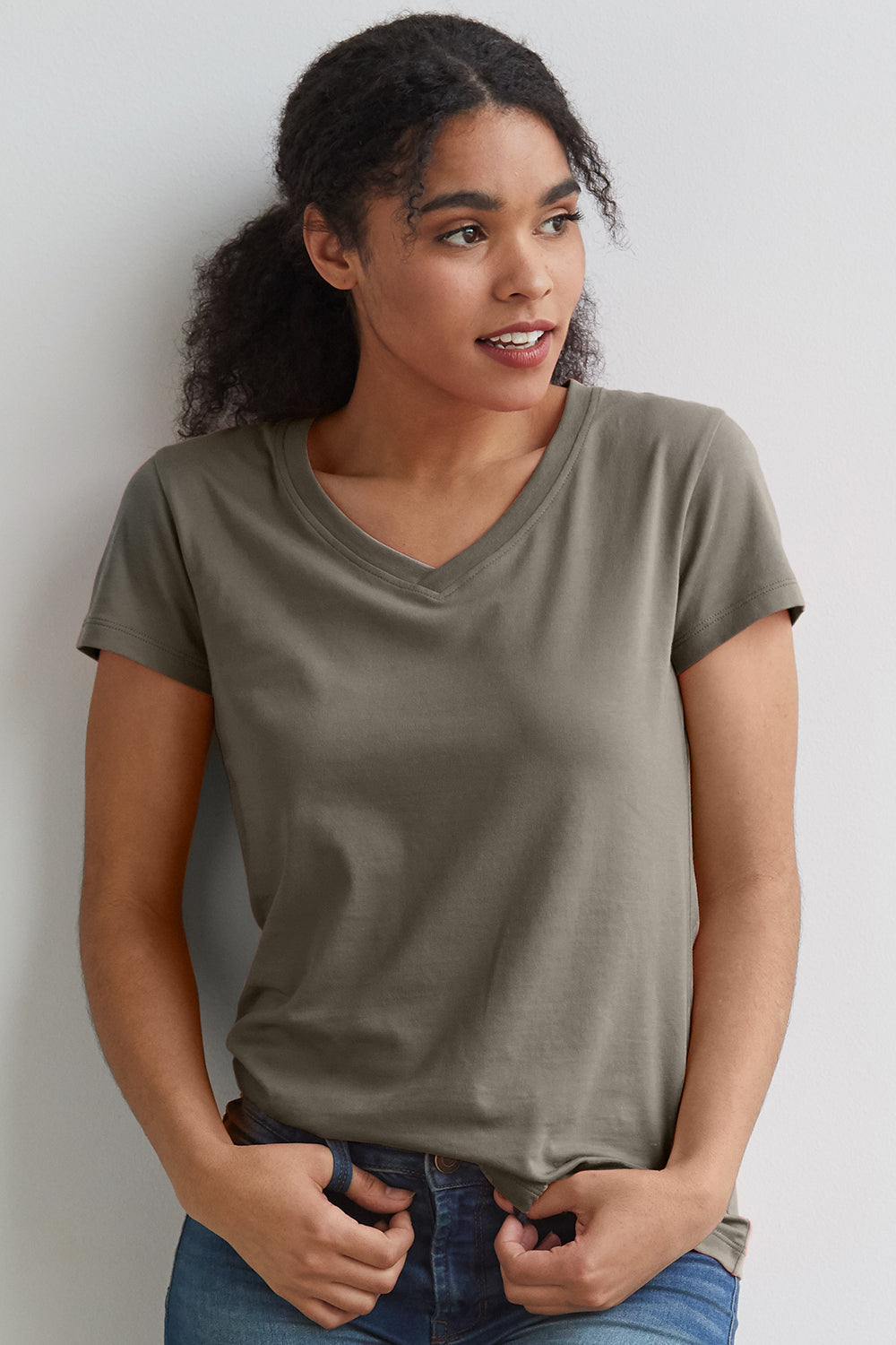 Women's Organic V-neck T-shirt (Discontinued Color)