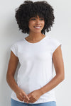 womens organic easy t-shirt - white - fair indigo fair trade ethically made