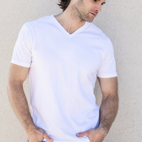 Men's Organic Cotton V-Neck T-Shirt | Fair Indigo