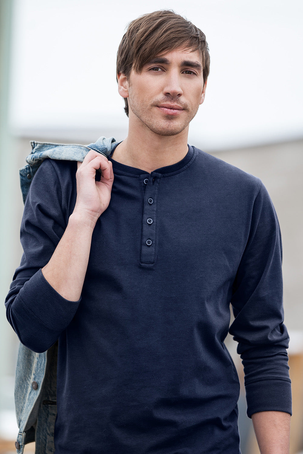 Blue hotsell henley shirt
