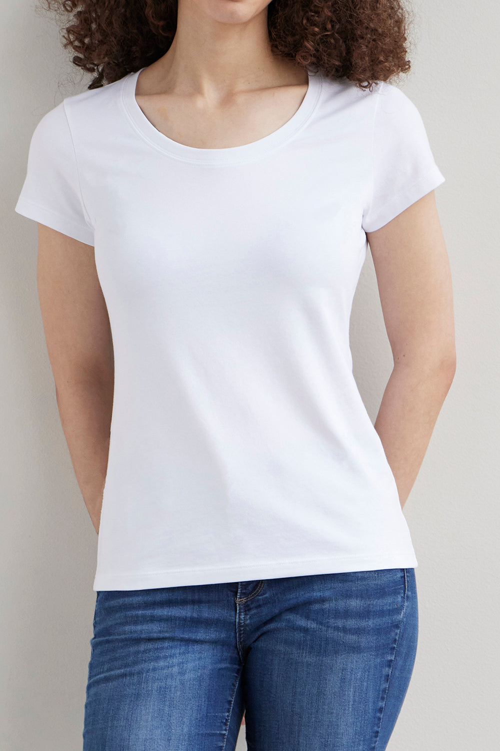 Women’s Slim Organic Scoop Neck Tee | Fair Indigo