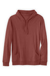 unisex organic cotton long sleeve hoodie- copper orange - fair trade ethically made