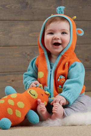 jiffy the giraffe organic cotton stuffed animal - ethically made - fair trade - fair indigo - joobles