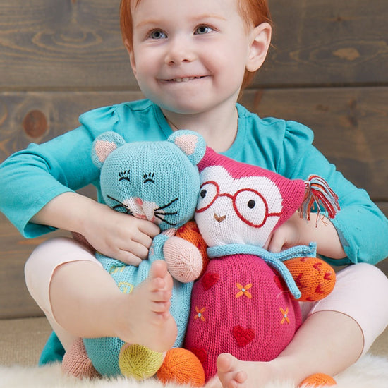 jody the owl organic cotton stuffed animal - ethically made - fair trade - fair indigo - joobles
