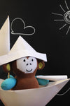 mel the monkey organic cotton stuffed animal - ethically made - fair trade - fair indigo - joobles