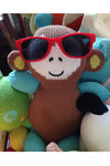 mel the monkey organic cotton stuffed animal - ethically made - fair trade - fair indigo - joobles