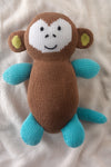 mel the monkey organic cotton stuffed animal - ethically made - fair trade - fair indigo - joobles