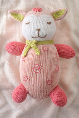 cutie the lamb organic cotton stuffed animal - ethically made - fair trade - fair indigo - joobles