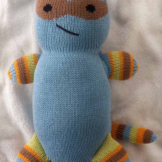 racky the raccoon organic cotton stuffed animal - ethically made - fair trade - fair indigo - joobles